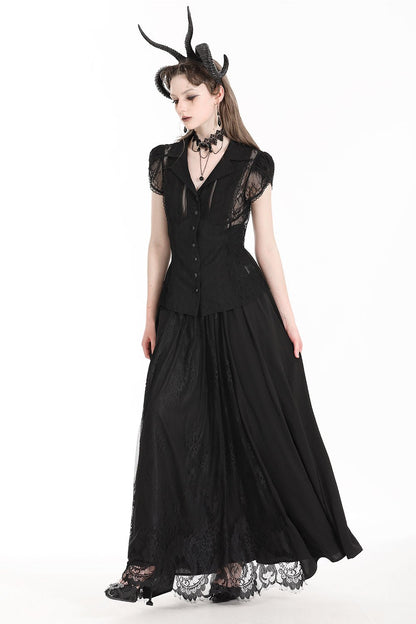 Bloodline Vampire Goth Maxi Skirt