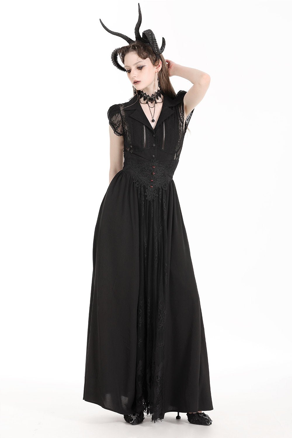 Bloodline Vampire Goth Maxi Skirt