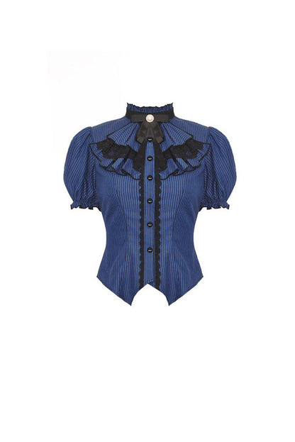 Blue Blood Edwardian Goth Blouse