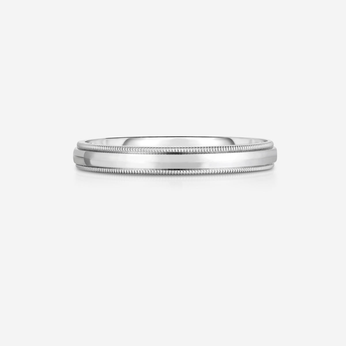 3 mm Milgrain Comfort Fit Wedding Band