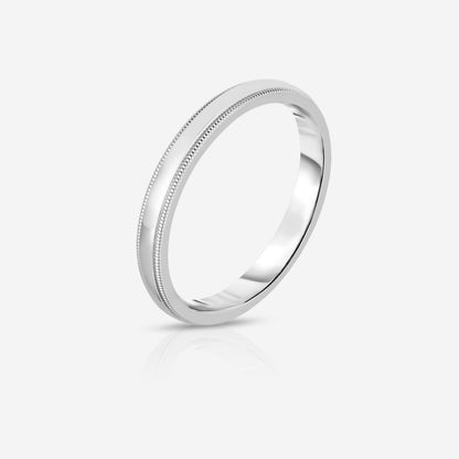 3 mm Milgrain Comfort Fit Wedding Band