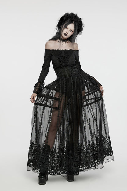 Caged Raven Boning Bustle Skirt