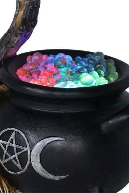 Cauldron with Broom