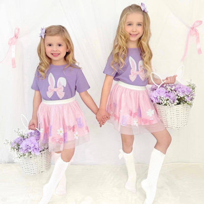 Bunny Bow Easter Short Sleeve T-Shirt
