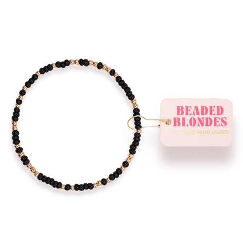 Black Sprinkle Bracelet: Standard 6.75 inch