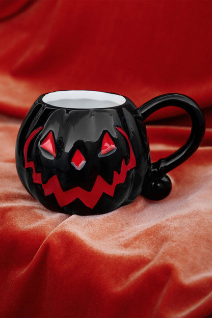 Black & Red Pumpkin | Haunted Hallows Mug
