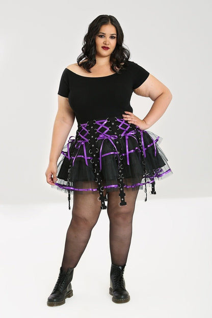 Chai Mini Skirt [BLACK/PURPLE]