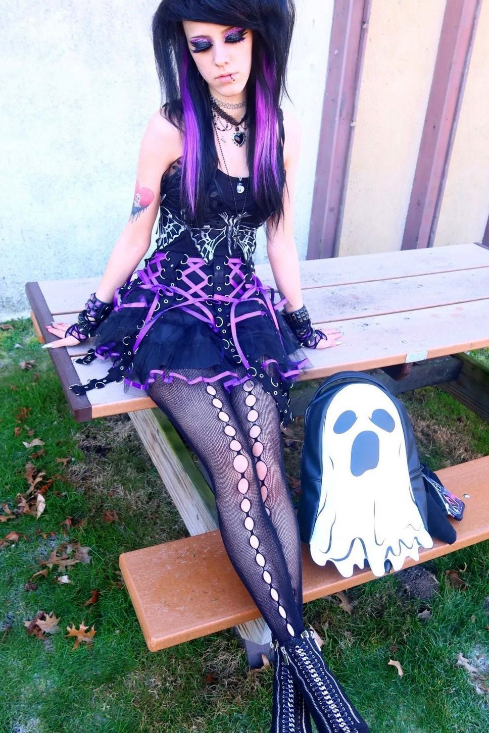 Chai Mini Skirt [BLACK/PURPLE]