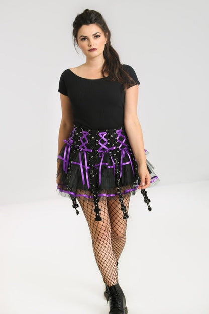 Chai Mini Skirt [BLACK/PURPLE]