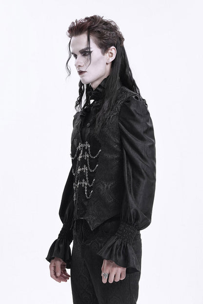 Black Bishop Vampire Goth Vest