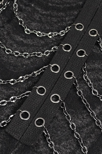 Chained Corrosion Hooded Cardigan