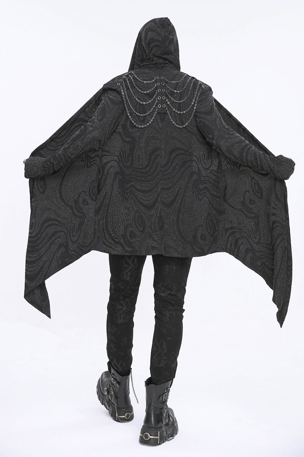 Chained Corrosion Hooded Cardigan