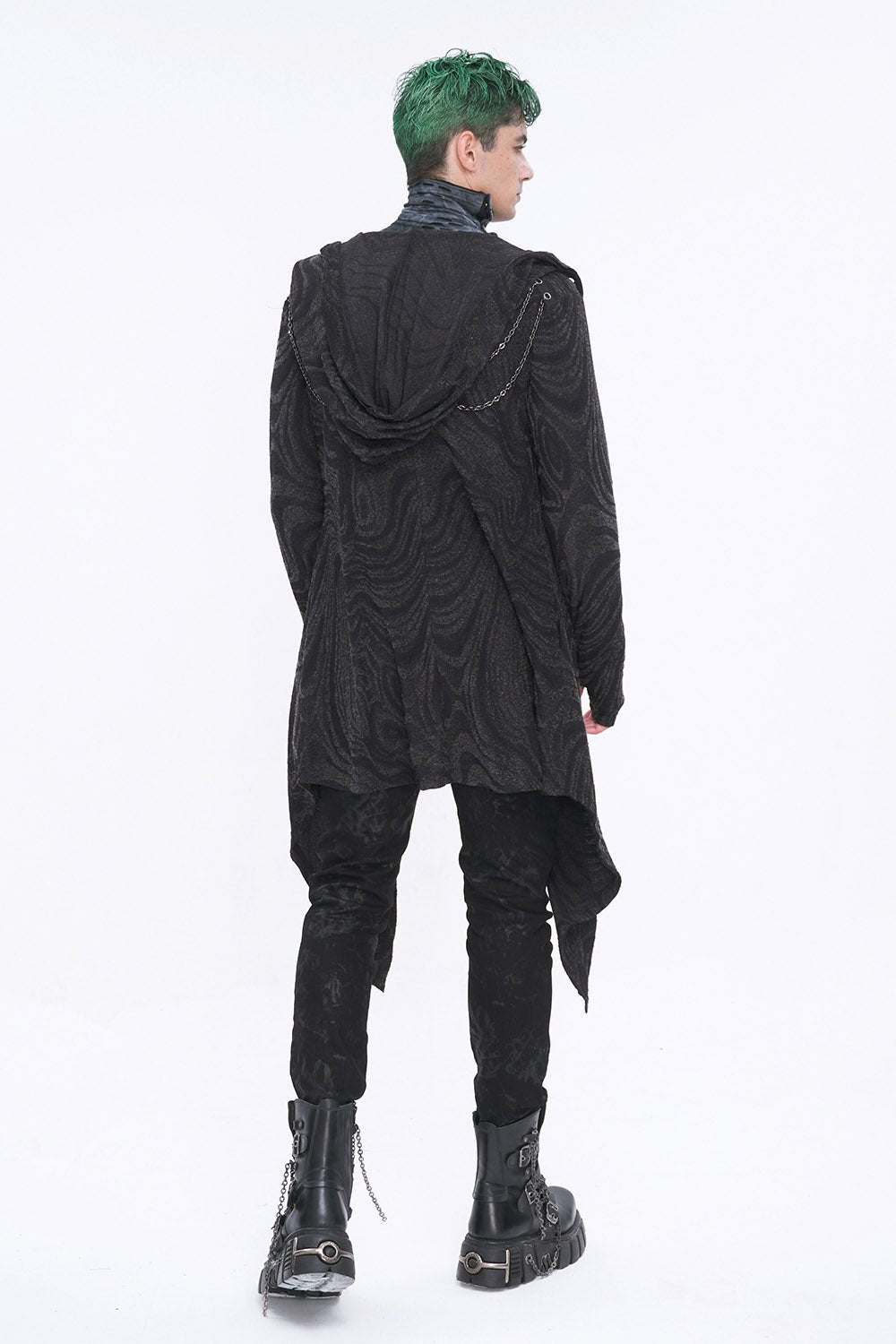 Chained Corrosion Hooded Cardigan