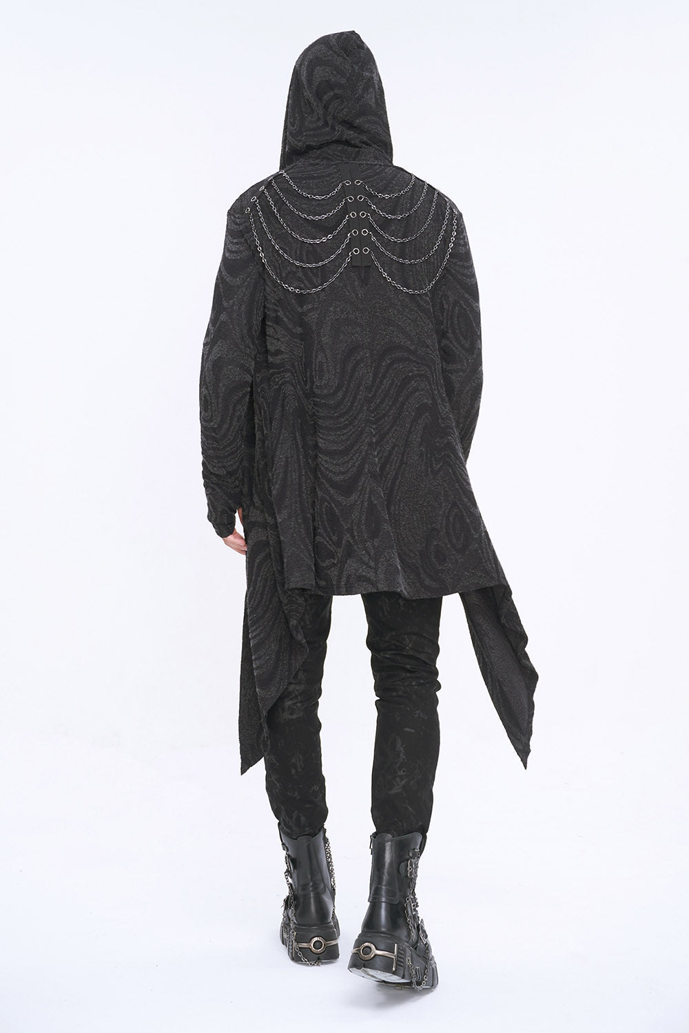 Chained Corrosion Hooded Cardigan