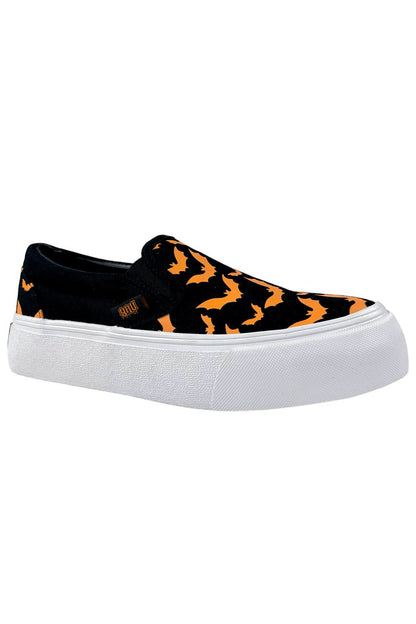 Chill Bat Platform Sneakers [BLACK/ORANGE]
