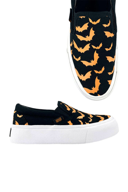 Chill Bat Platform Sneakers [BLACK/ORANGE]