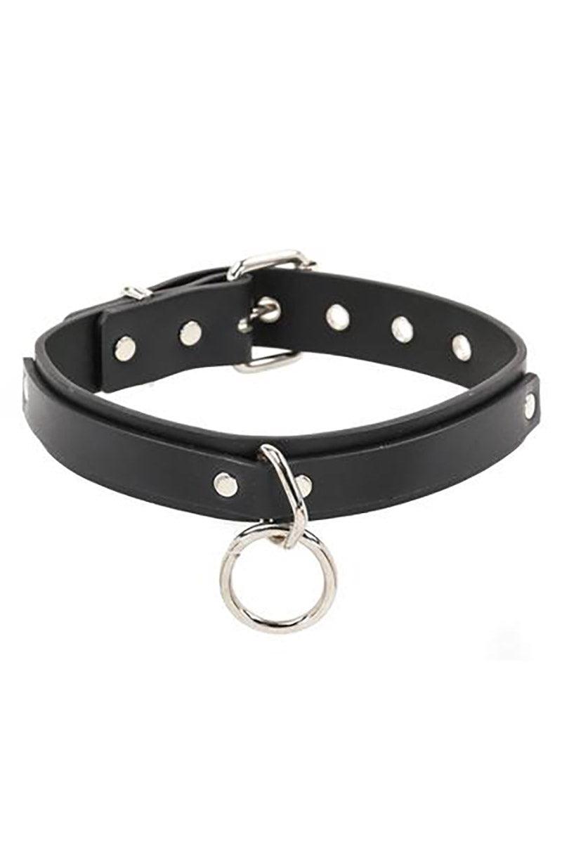 Choked Up Over U Choker [Black Leather]