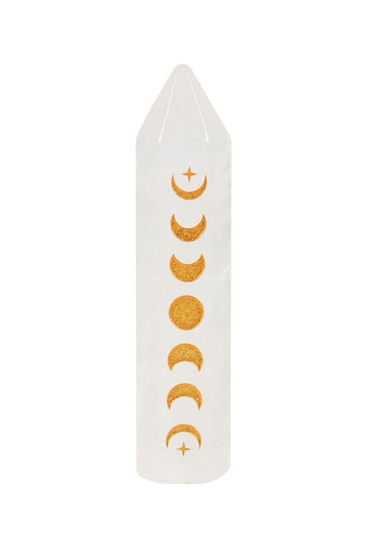Clear Quartz Moon Phase Crystal Point