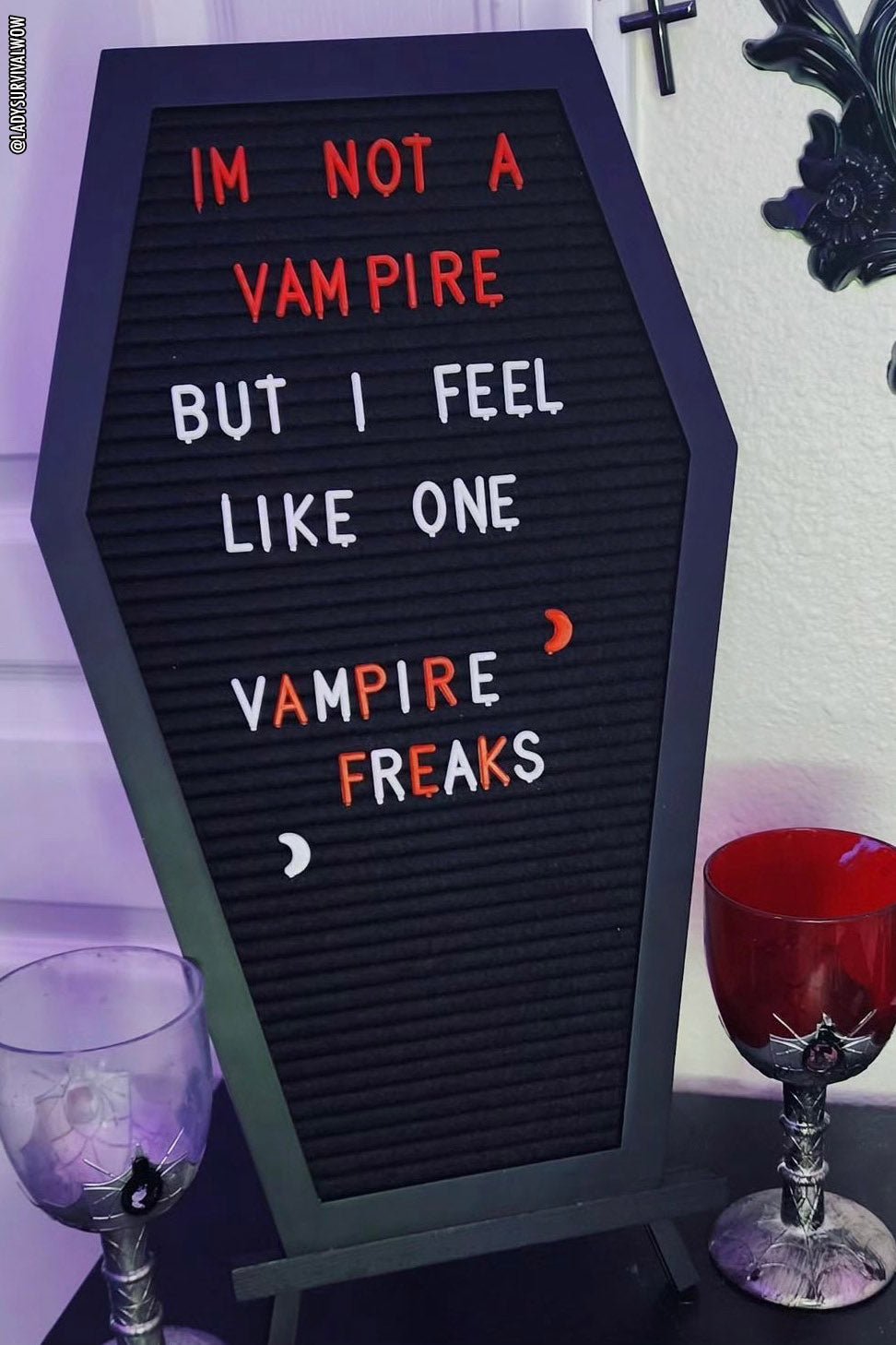 Coffin Letter Board