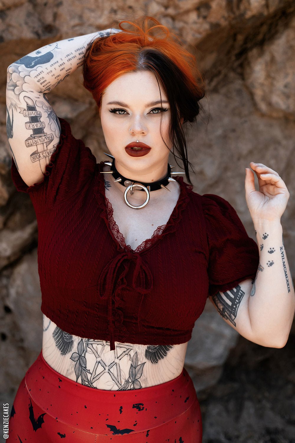 Coffin Nails Spiked Choker [SILVER SPIKES]