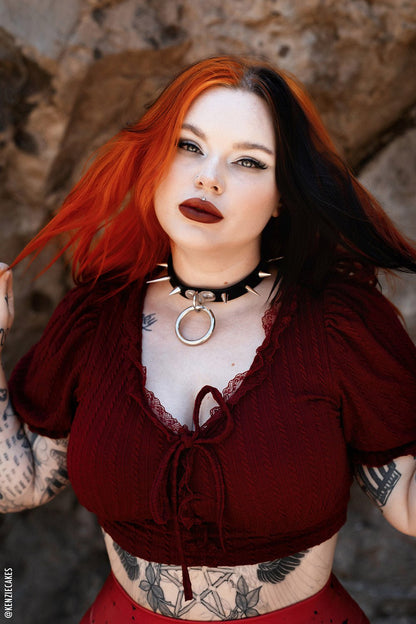 Coffin Nails Spiked Choker [SILVER SPIKES]