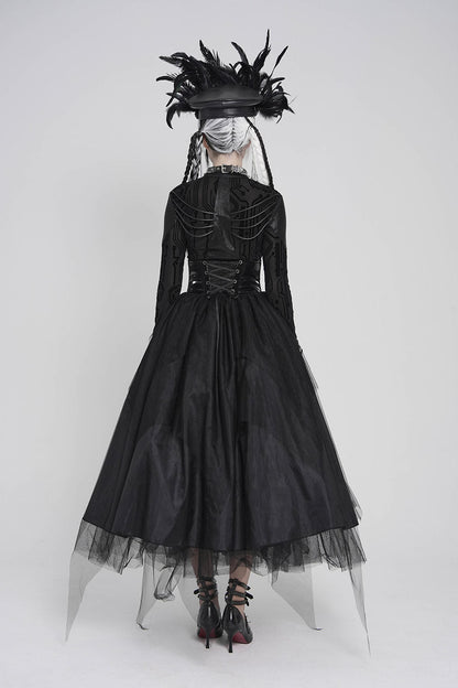 Black Moonlight Plated Corset Belt