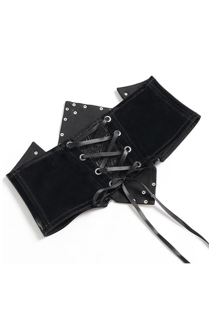 Black Moonlight Plated Corset Belt