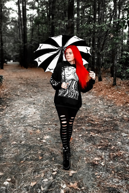 Batwing Pagoda Umbrella [Batty Black/White]