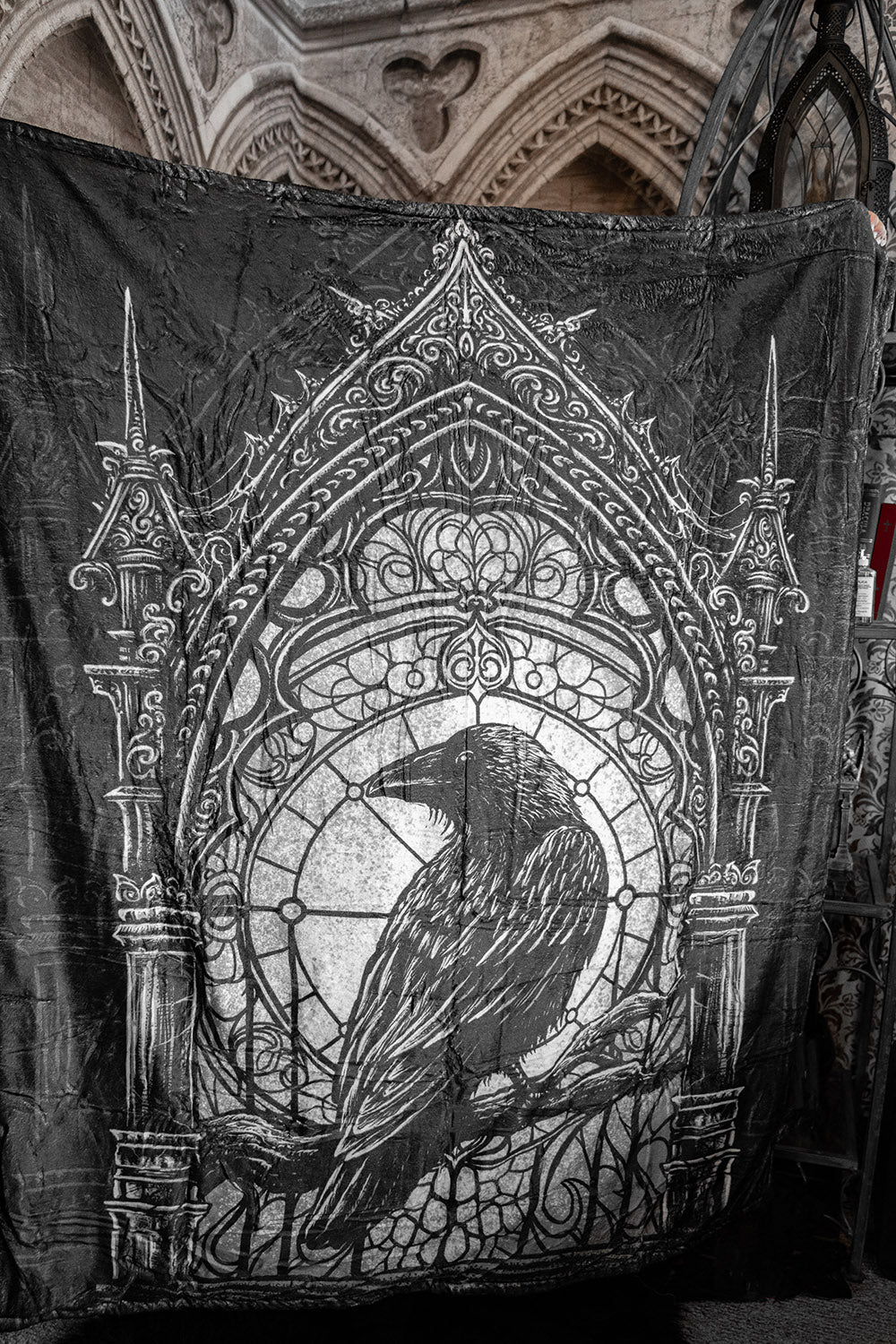 Cathedral Crow Throw Blanket