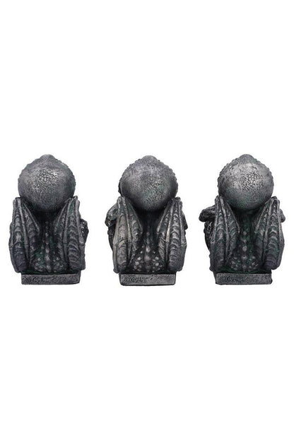 Cthulhu See Hear Speak No Evil Statue Set