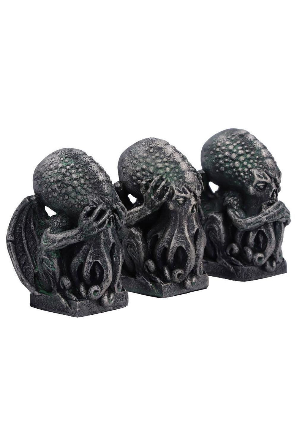 Cthulhu See Hear Speak No Evil Statue Set