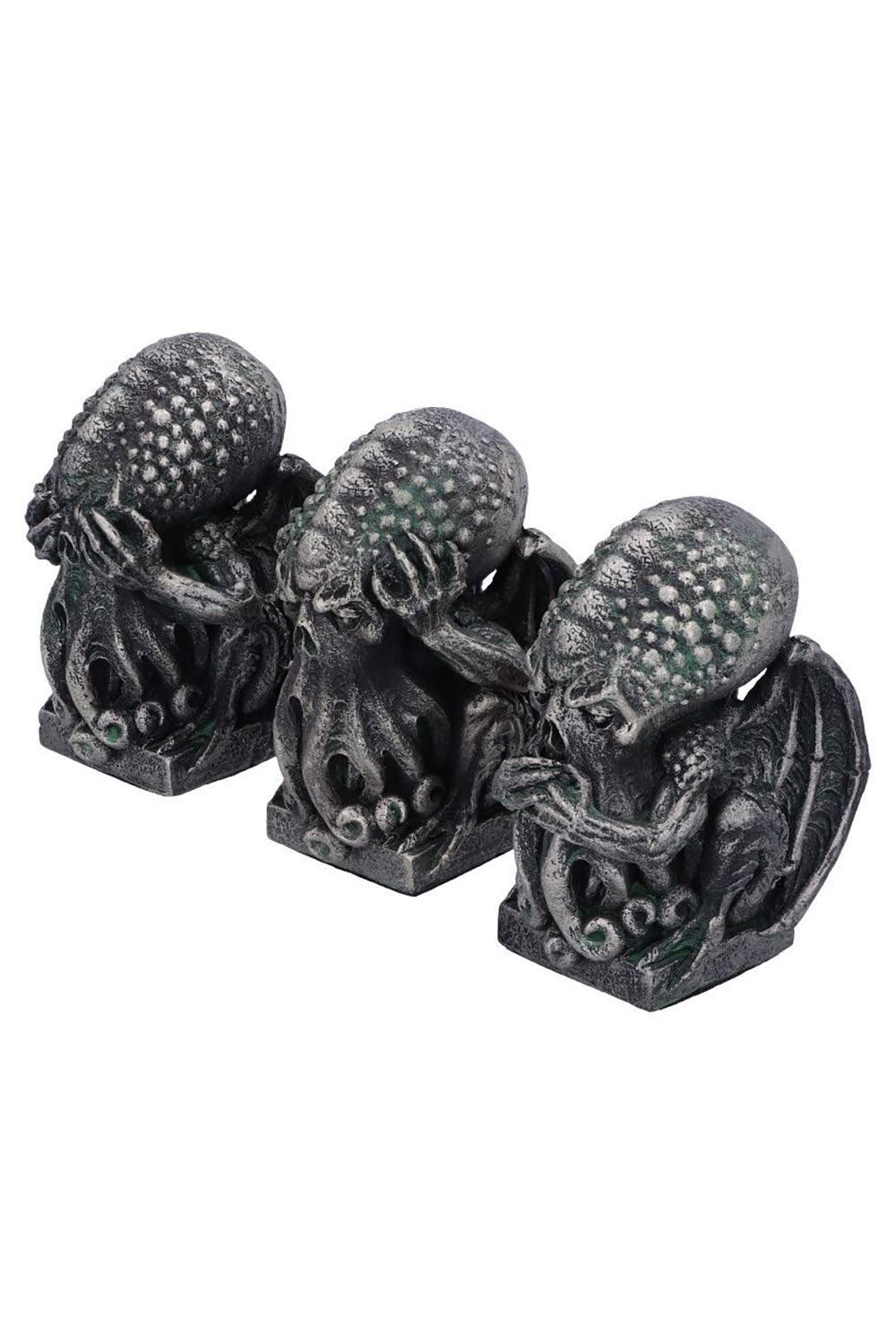 Cthulhu See Hear Speak No Evil Statue Set