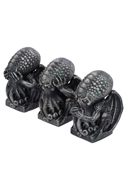 Cthulhu See Hear Speak No Evil Statue Set