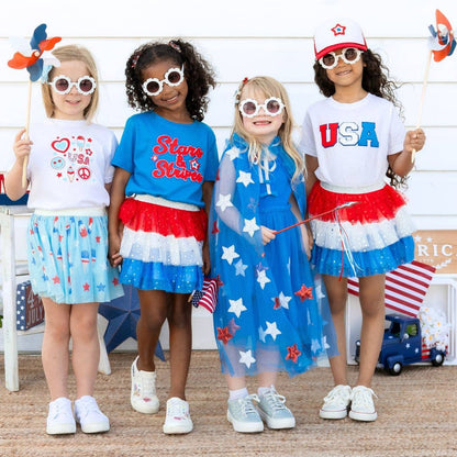 4th Of July Doodle Short Sleeve T-Shirt