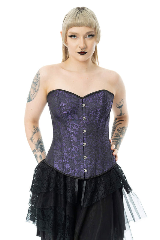 Amethyst Lace Corset [Black/Purple]