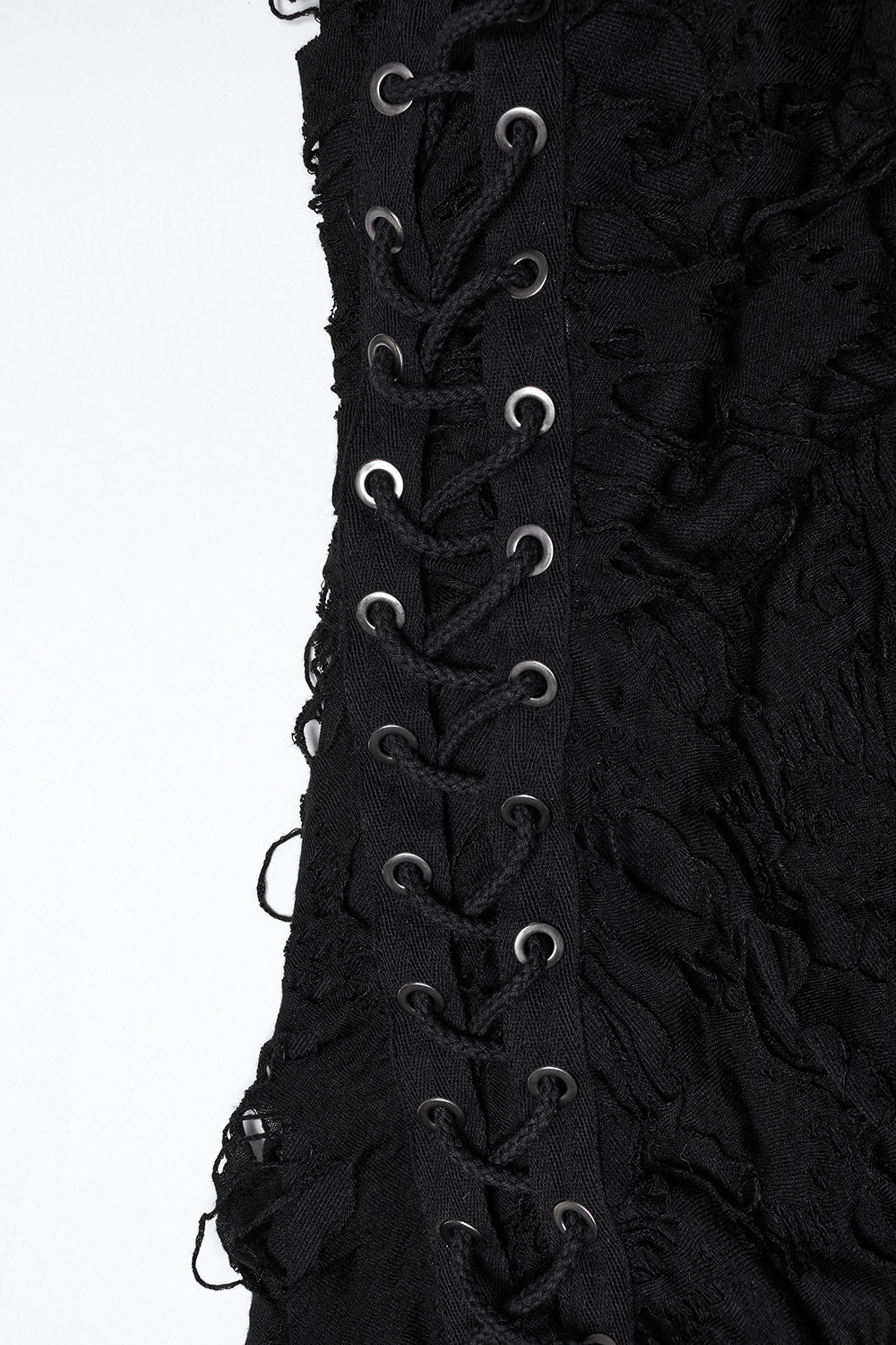 Black Death Tattered Mask Top