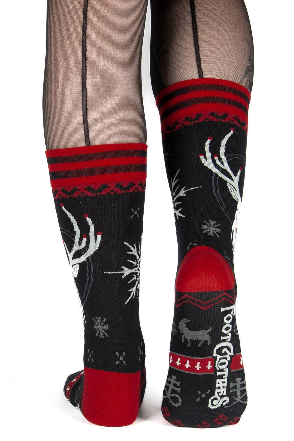 Beelzebuck Ugly Xmas Sweater Crew Socks