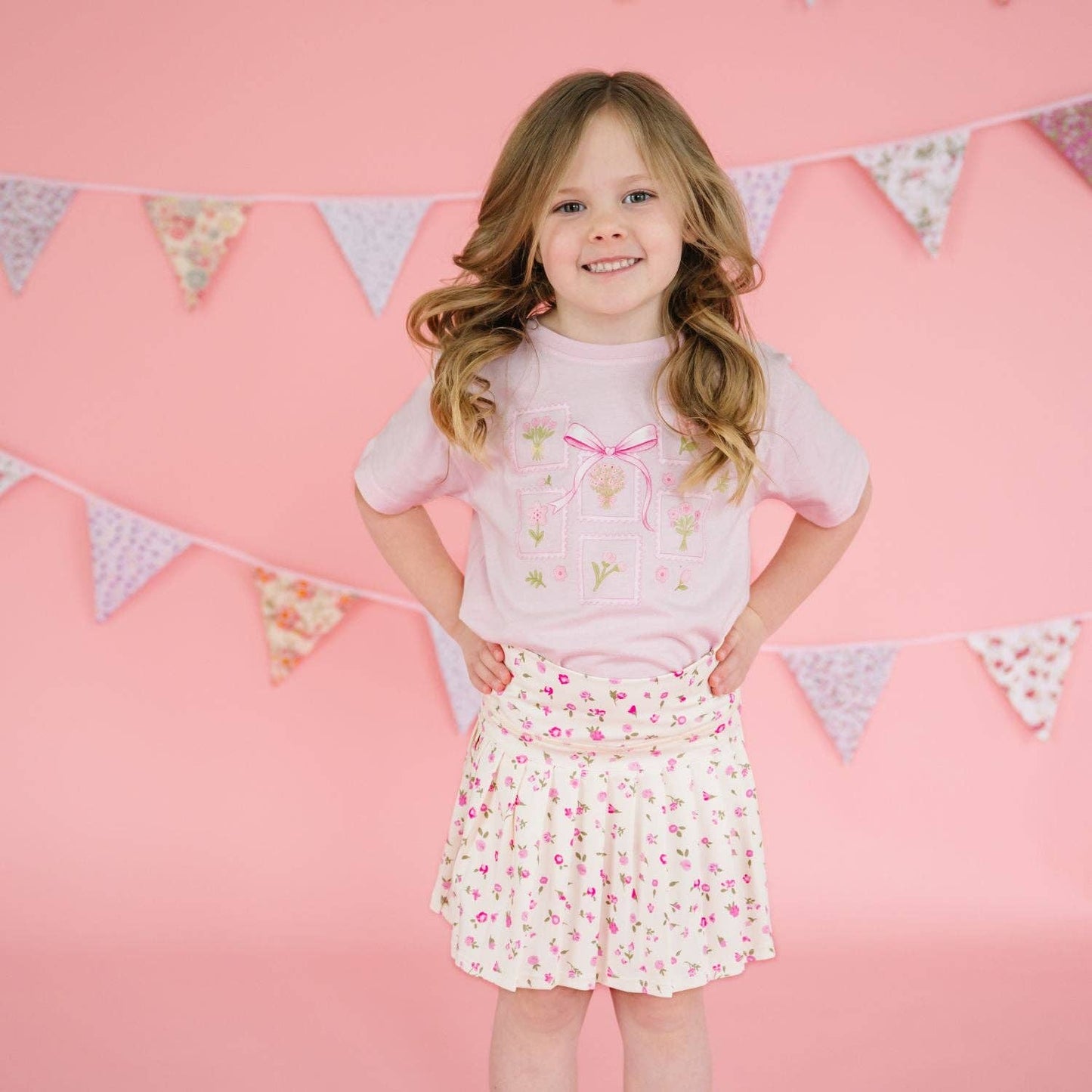 Bouquet Bow Short Sleeve T-Shirt