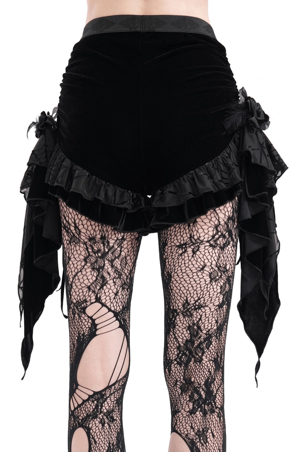 Black Blossoms Bloomer Shorts