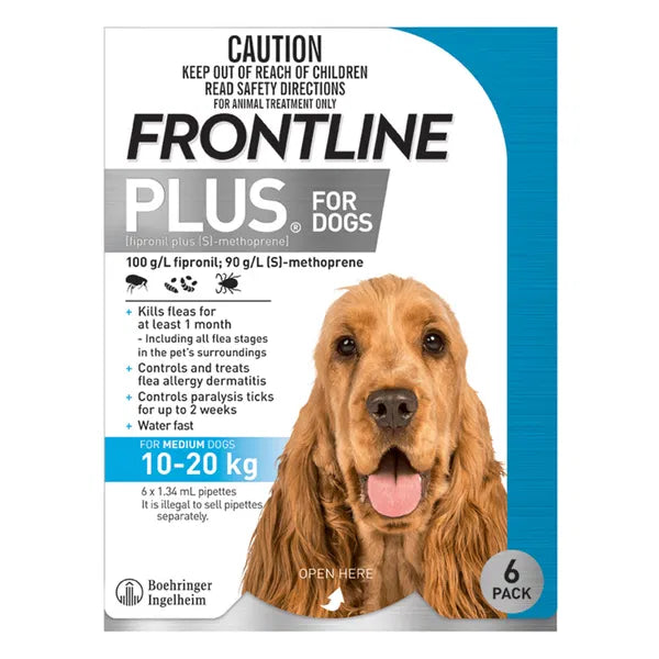 Frontline - Plus For Medium Dogs 10 To 20Kg (Blue)