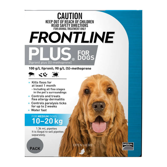 Frontline - Plus For Medium Dogs 10 To 20Kg (Blue)