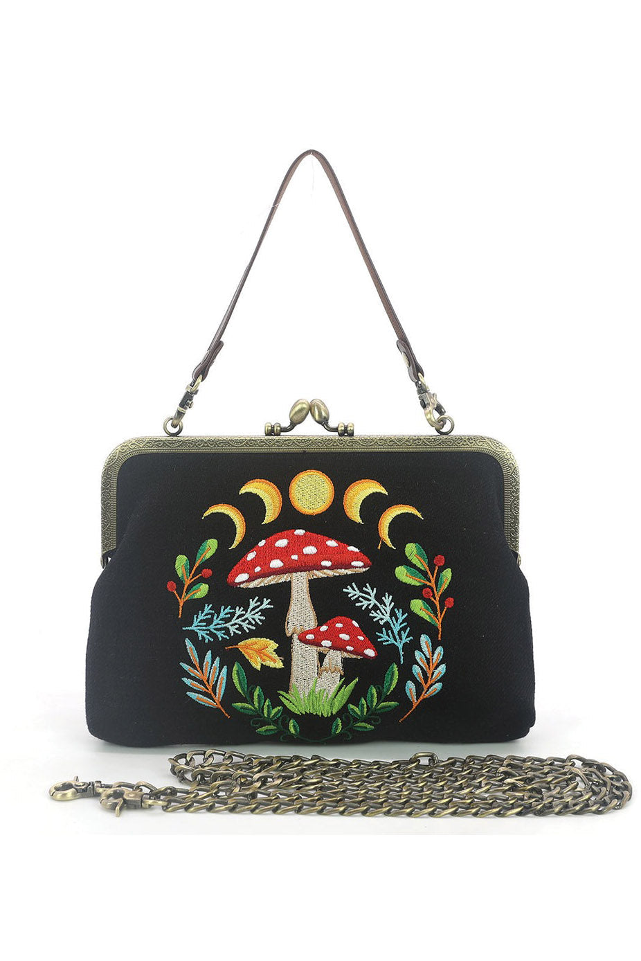 Celestial Mushroom Kiss Lock Bag