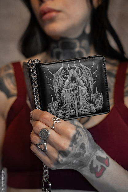 Angel of Death Bifold Wallet w/ Chain