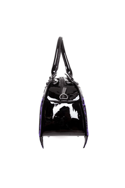 Damask Bat Handbag In Violet