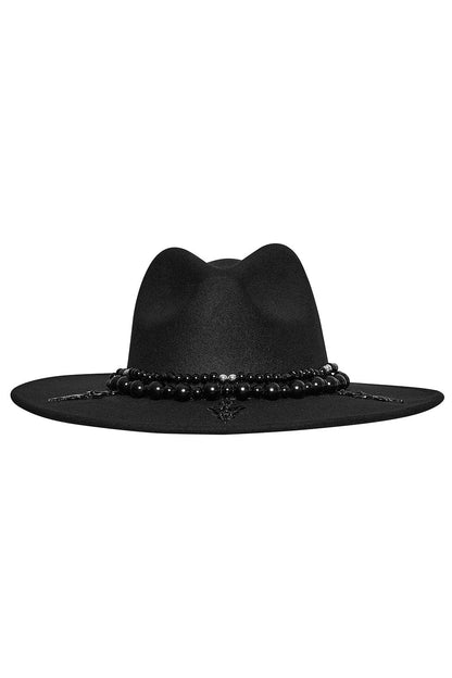 Bloodhound Wide Brimmed Hat [Black/Red]