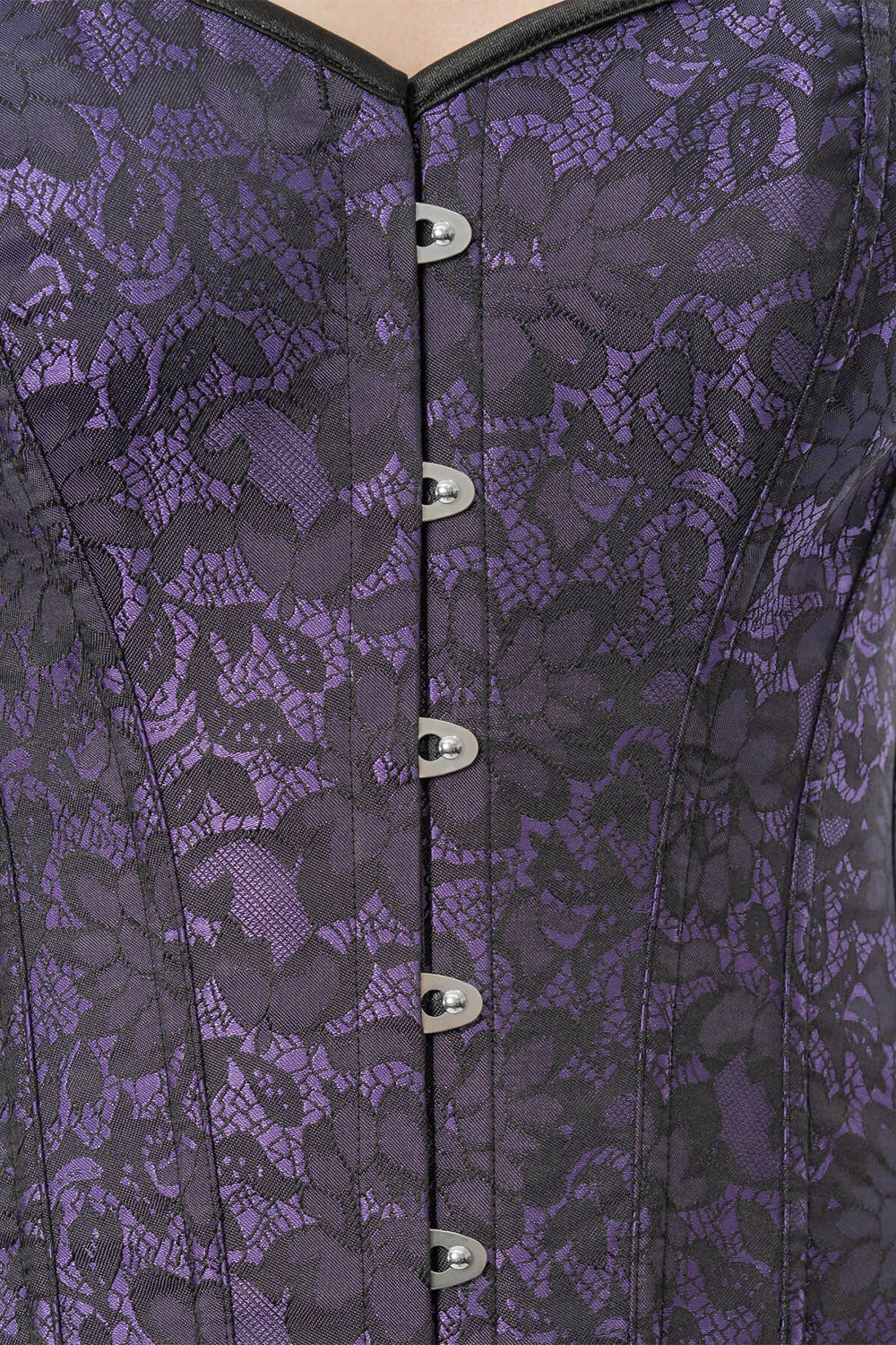 Amethyst Lace Corset [Black/Purple]