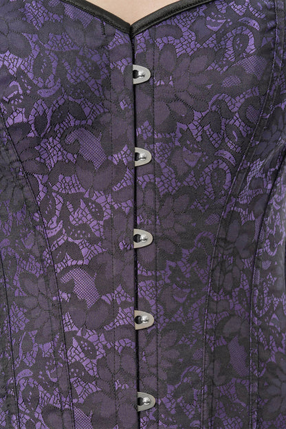 Amethyst Lace Corset [Black/Purple]