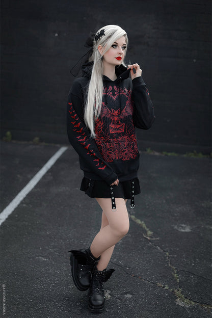 Bat Romance Hoodie [BLOOD RED]