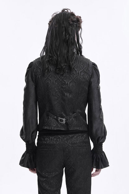 Black Bishop Vampire Goth Vest
