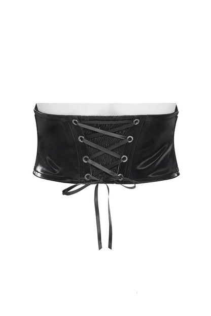 Black Moonlight Plated Corset Belt